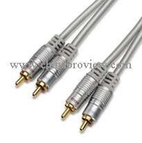 RCA cable, 2 rca male to 2 rca Male rca cable