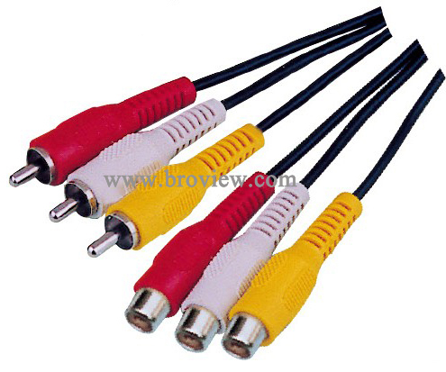 3 rca plug to 3 rca jack cable