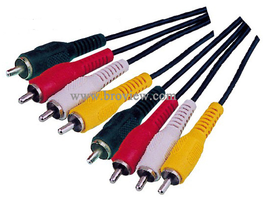 4 rca plug to 4 rca plug cable