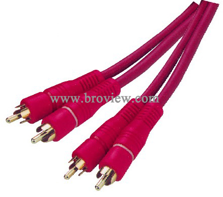 2 rca plug to 2 rca plug cable
